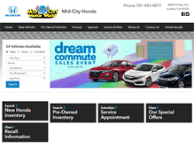 Tablet Screenshot of mid-cityhonda.com